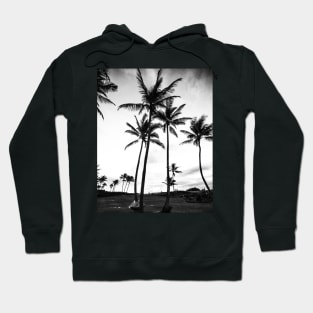 Palms print, Scandinavian, Nordic, Black and white, Tropical print, Scandinavian art, Modern art, Wall art, Print, Minimalistic, Modern Hoodie